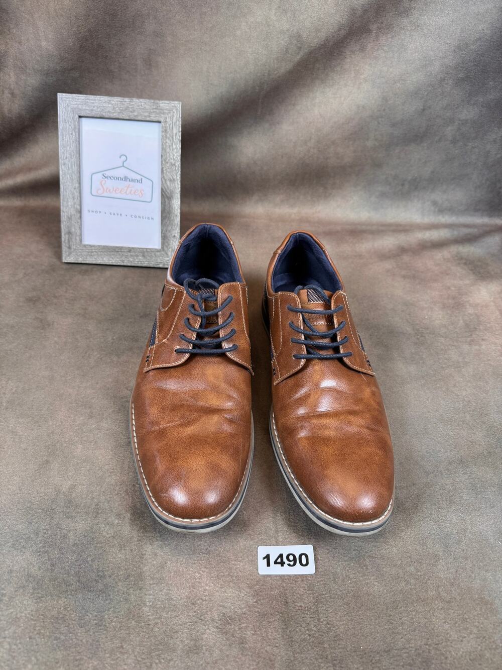 Mens Freeman Tate Brown Navy Oxford Shoes 9M Fall/Winter (1490)